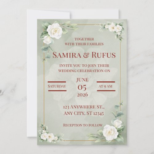 romantic wedding invitation