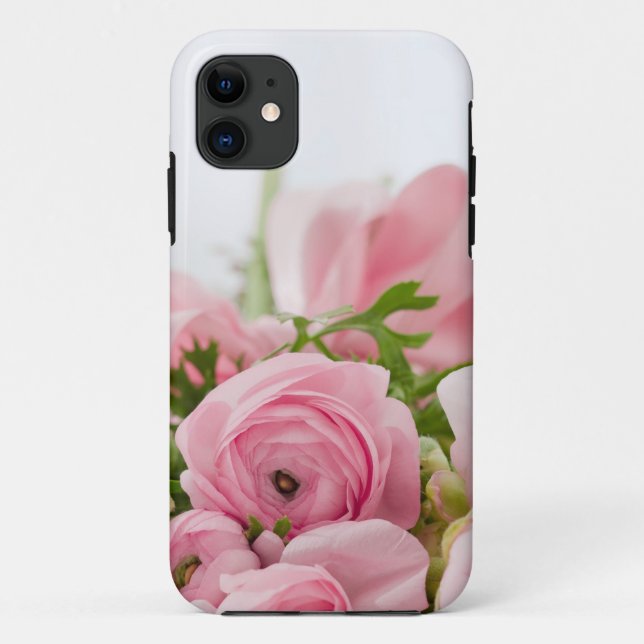 Romantic Wedding Love Soft Pink Flower Bouquet Case-Mate iPhone Case (Back)