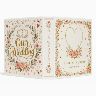 Romantic Wedding Photo Album Design Template 3 Ring Binder