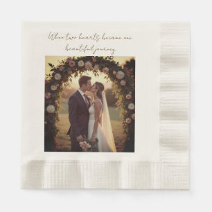 Romantic Wedding Photo Keepsake Paper Napkin