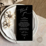 Romantic Wedding Place Setting Thank You Card<br><div class="desc">Introducing the perfect finishing touch to your wedding reception - our elegant romantic classy black Wedding Thank You Place Setting Cards, with card title "Thank you" ! Designed to express your heartfelt appreciation for each guest's presence on your special day, these cards are the ideal way to add a personal...</div>
