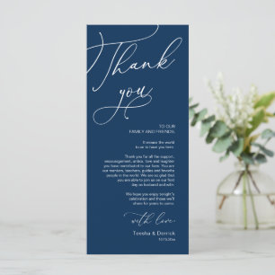 Romantic Wedding Place Setting Thank You Card