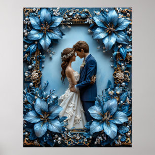 Romantic Wedding Portrait Poster