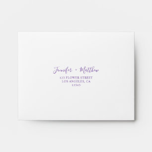 Romantic Wedding Pre-Printed Address RSVP Envelope