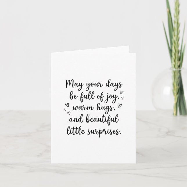 Romantic Wedding Quote Newlywed Bride Groom Card (Front)