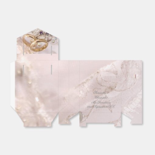 Romantic wedding rings favor box Zazzle