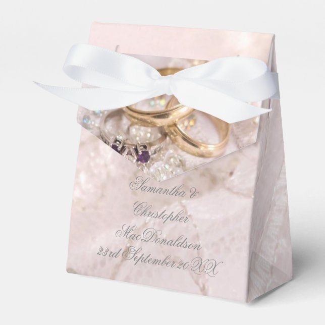 Romantic wedding rings favor boxes (Front Side)