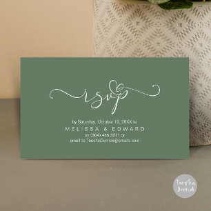 Romantic Wedding RSVP Dinner Invitation Card