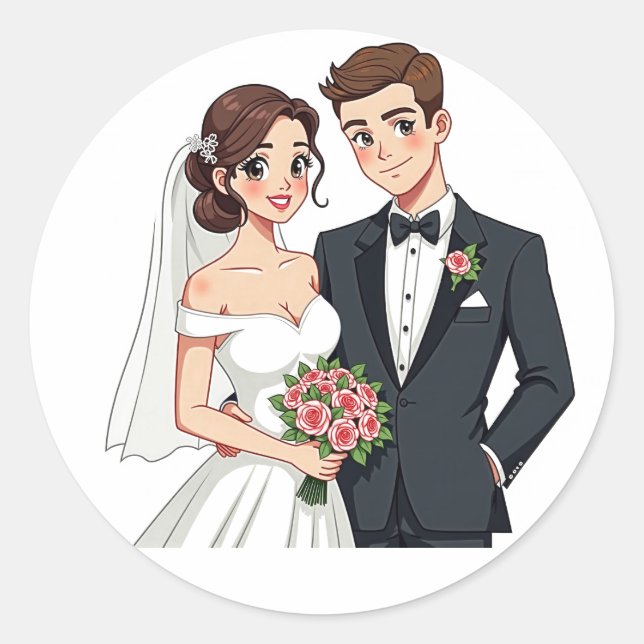 Romantic Wedding Stickers (Front)