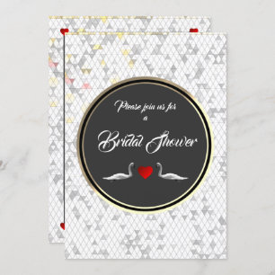 Romantic Wedding Swan Bridal Shower Invitation