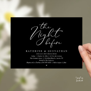 Romantic Wedding The Night Before Rehearsal Dinner Invitation
