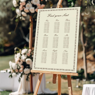 Romantic Western Ornate Frame Wedding Seating Foam Board