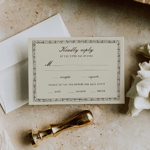 Romantic Western Ranch Wedding RSVP Card