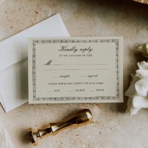 Romantic Western Ranch Wedding RSVP Card