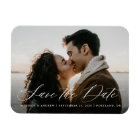 Romantic White Calligraphy Photo Save the Date