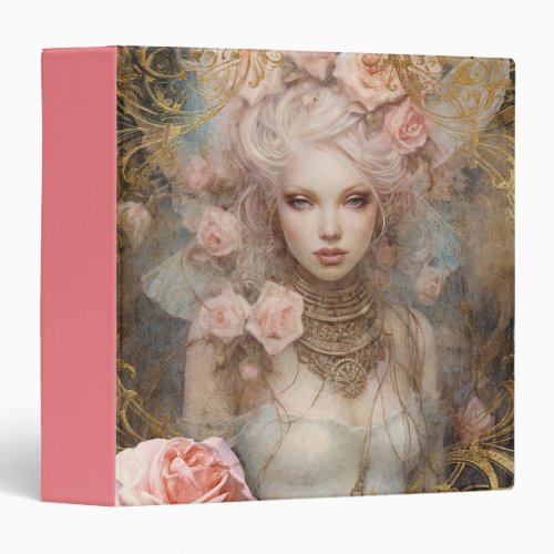 Romantic White Fairy 3 Ring Binder