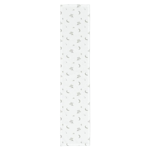 Romantic White Flower Short Table Runner (Front)