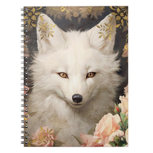 Romantic White Fox Notebook