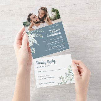 Romantic white gentle flower grey photo wedding