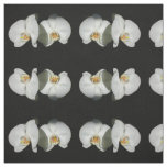 Romantic White Orchids, tropical floral photo Fabric