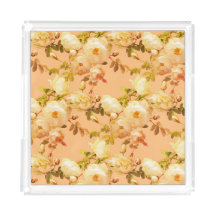 Romantic white roses on orange