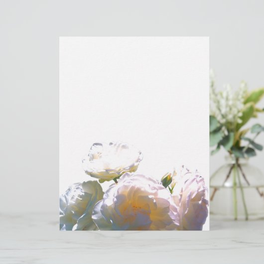 Romantic white, yellow, orange, golden amber roses (Standing Front)