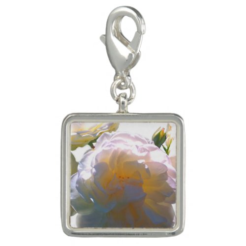 Romantic white yellow orange golden amber roses charm