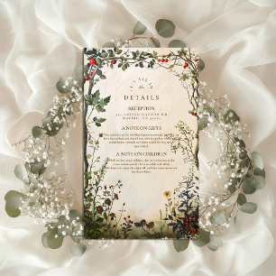 Romantic Wild Garden Wedding Enclosure Card