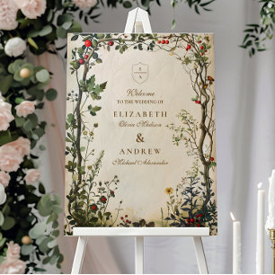 Romantic Wild Garden Wedding Foam Board