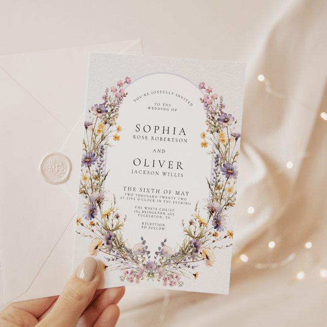 Romantic Wildflower Bloom Floral Wedding Invitation (Creator Uploaded)