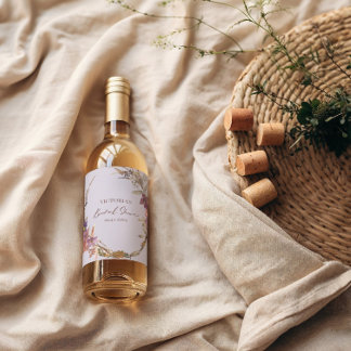 Romantic Wildflower Food and Beverage Label Set