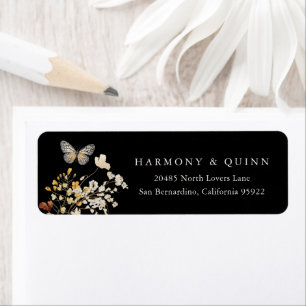 Romantic Wildflower Return Address Labels