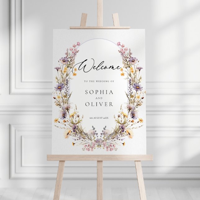 Romantic Wildflower Wedding Welcome Sign (Creator Uploaded)