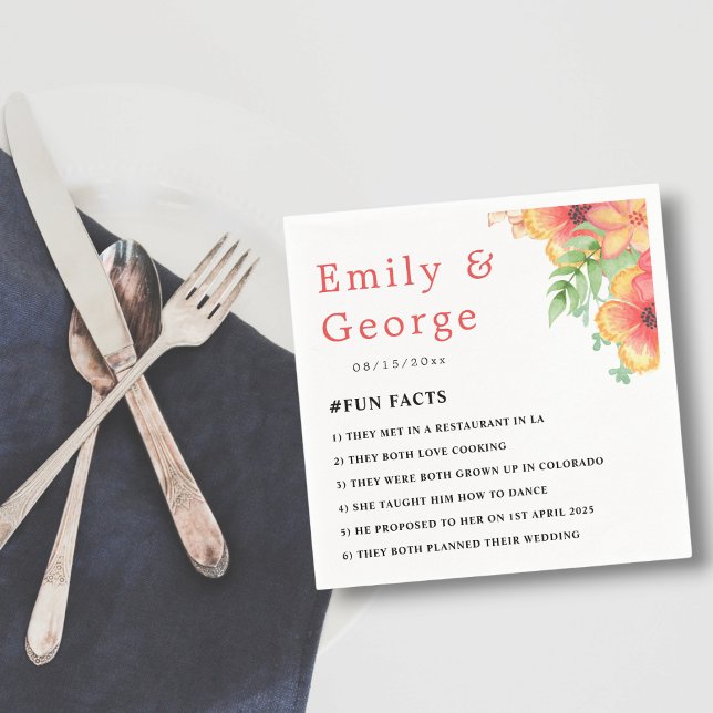 Romantic Wildflowers Botanical Boho Floral Wedding Napkins (Creator Uploaded)