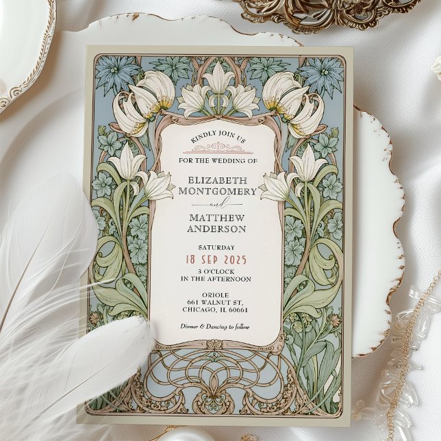 Romantic William Morris Wedding Invitation (Creator Uploaded)