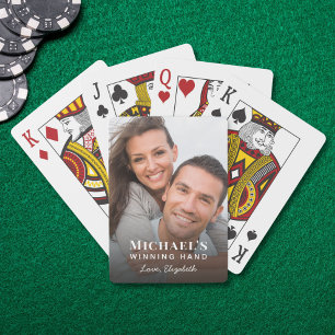 Romantic Winning Hand Photo Playing Poker Cards