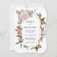 Etiquette enveloppes mariage Romance florale, sticker