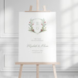 Romantic Winter Monogram Crest Wedding Welcome Foam Board<br><div class="desc">Introducing our elegant winter wedding welcome sign, embellished with a stunning soft green and red floral wedding monogram crest and classic calligraphy! If you're looking for a wedding welcome sign that exudes sophistication, luxury and style, this is the perfect sign for you. The monogram crest adds a touch of vintage...</div>