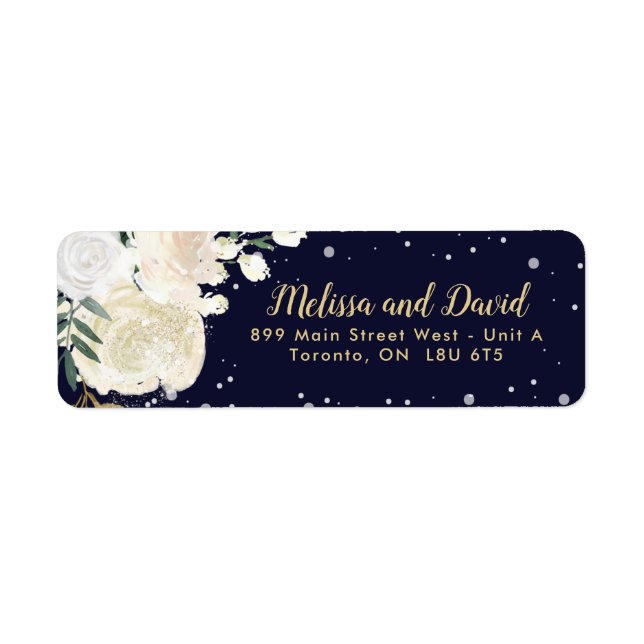 Romantic Winter  Return Address Labels (Front)