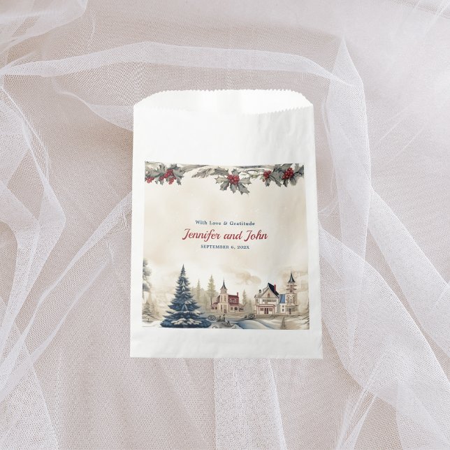 Romantic Winter Wedding Favor Bag (Creator Uploaded)