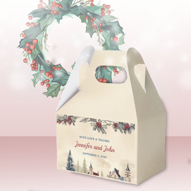 Romantic Winter Wedding Favor Boxes (Creator Uploaded)