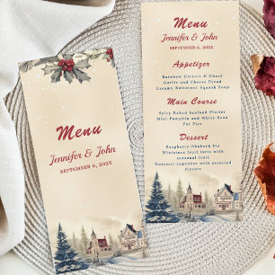 Romantic Winter Wedding Menu