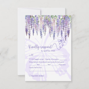 Romantic Wisteria & Butterfly Garden Wedding RSVP
