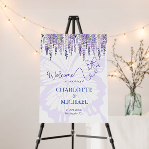 Romantic Wisteria Fairytale Garden Wedding Sign