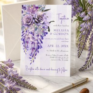 Romantic Wisteria Wedding Invitation