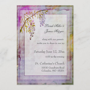 Romantic Wisteria Wedding Invitation