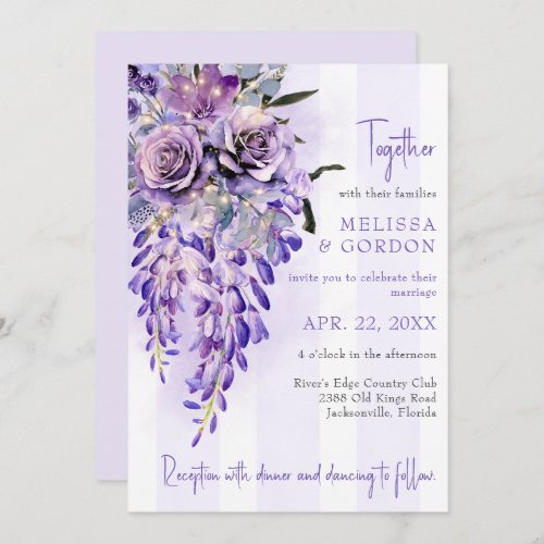 Romantic Wisteria Wedding Invitation