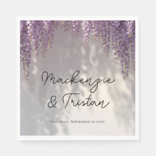 Romantic Wisteria Wedding Napkins