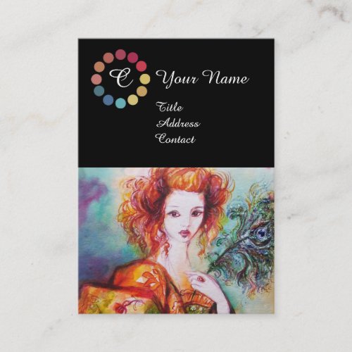 ROMANTIC WOMAN BEAUTY MAKE UP ARTIST COLOR PALETTE BUSINESS CARD