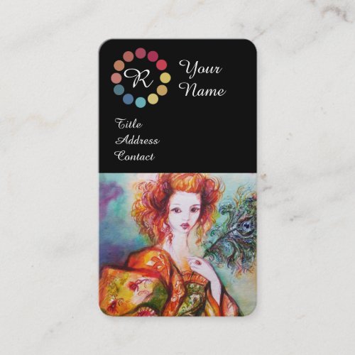 ROMANTIC WOMAN BEAUTY MAKE UP ARTIST COLOR PALETTE BUSINESS CARD